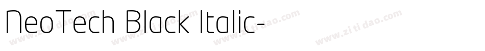 NeoTech Black Italic字体转换
